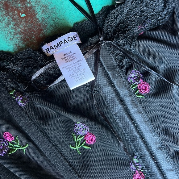 Rampage Y2K Sheer Corset Style Top - Picture 4 of 4